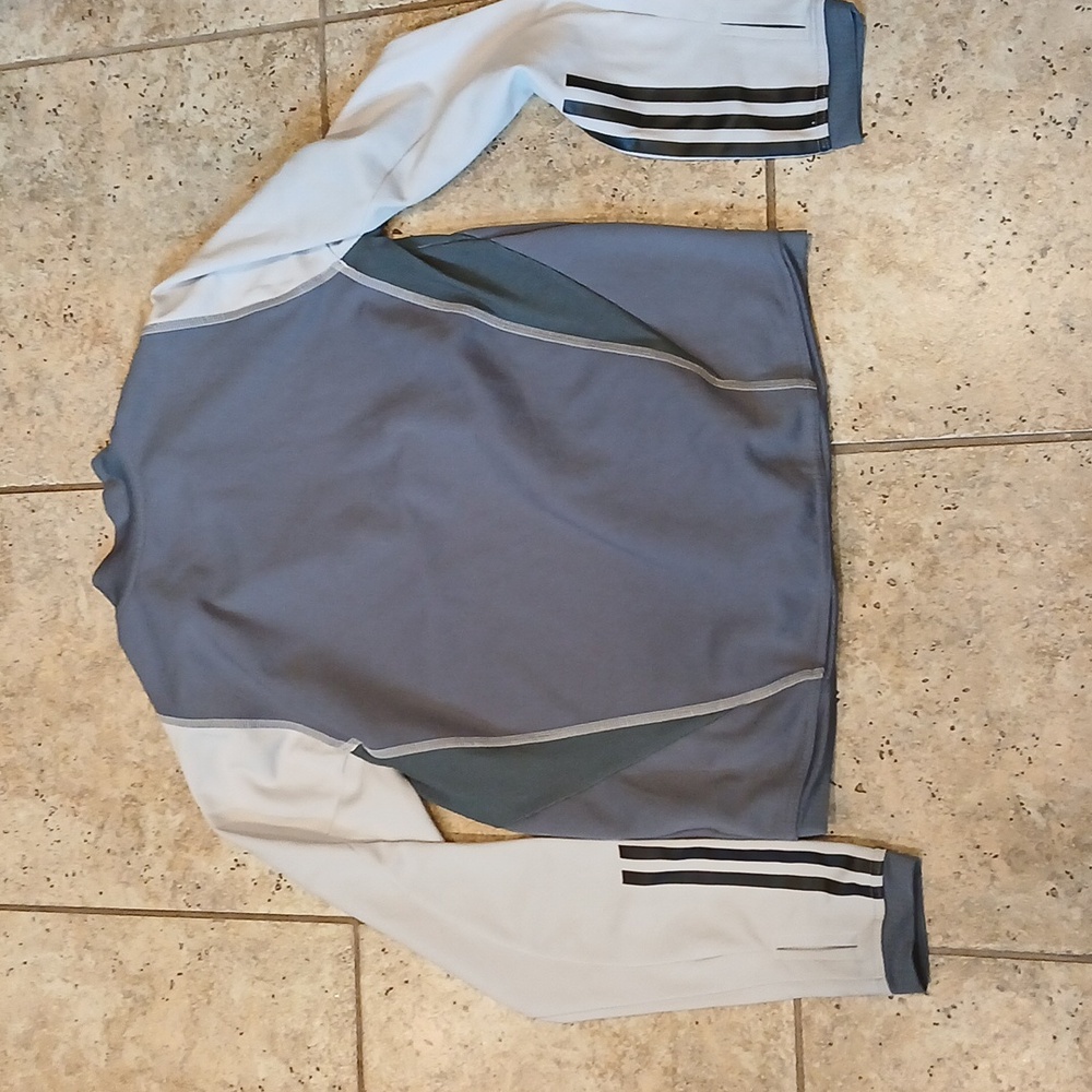 Adidas Condivo 21 Youth Sz L 13-14 Training Blue Gray 1/4 Zip Top Pullover Shirt - Picture 7 of 7